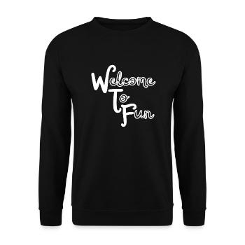 WTF - Welcome To Fun - Unisex Sweatshirt - black - Front - Alina (178cm) & Michal (187cm)