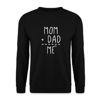 Maman Papa moi - Sweat-shirt Unisexe - noir - Devant - Alina (178cm) & Michal (187cm)