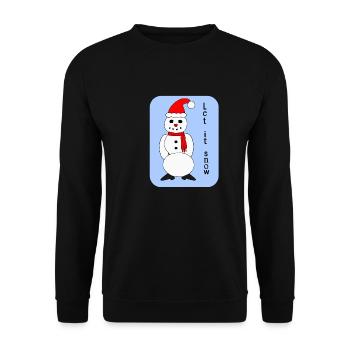 Let it snow - Unisex Pullover - Schwarz - Vorne - Alina (178cm) & Michal (187cm)