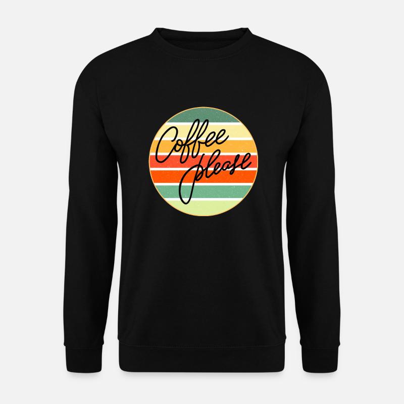 Coffee Please Retro Sunset - Unisex Sweatshirt - black