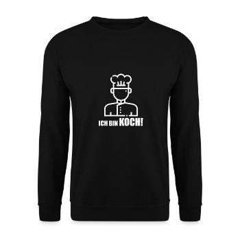 Ich bin Koch! (v1) - Unisex Pullover - Schwarz - Vorne - Alina (178cm) & Michal (187cm)