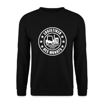 Logistiker - Unisex Pullover - Schwarz - Vorne - Alina (178cm) & Michal (187cm)
