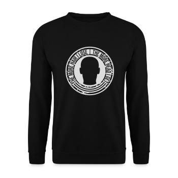I get more head - Unisex Sweatshirt - black - Front - Alina (178cm) & Michal (187cm)