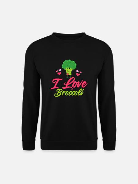 I Love Broccoli Broccolies Vegetable - Unisex Sweatshirt - black