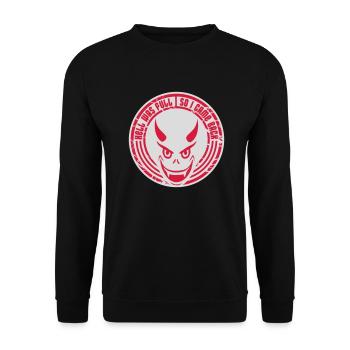 hell was full Zitat - Unisex Pullover - Schwarz - Vorne - Alina (178cm) & Michal (187cm)