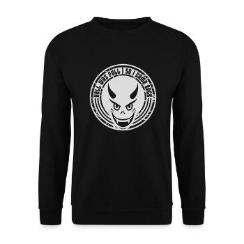 hell was full Zitat - Unisex Pullover - Schwarz - Vorne - Alina (178cm) & Michal (187cm)