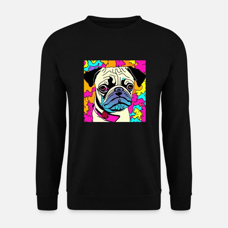 Mopswelpe - Unisex Pullover - Schwarz