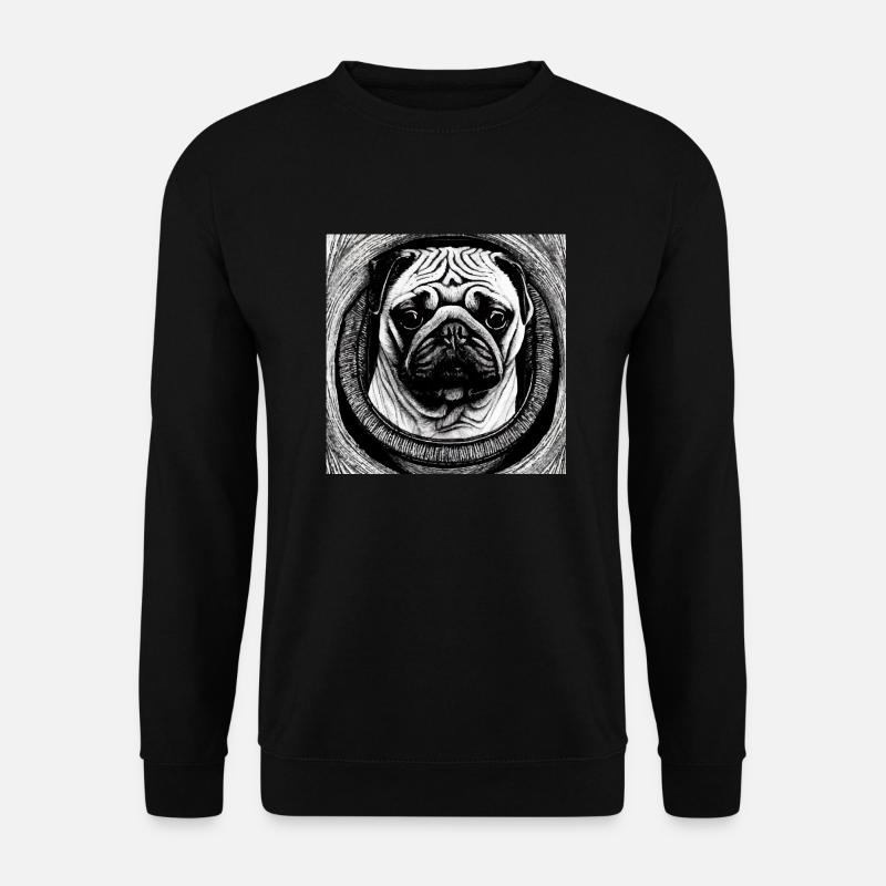 Mopswelpe - Unisex Pullover - Schwarz