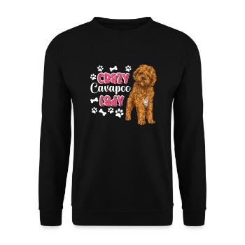 Cavapoo Cavoodle Capoodle Chien - Sweat-shirt Unisexe - noir - Devant - Alina (178cm) & Michal (187cm)
