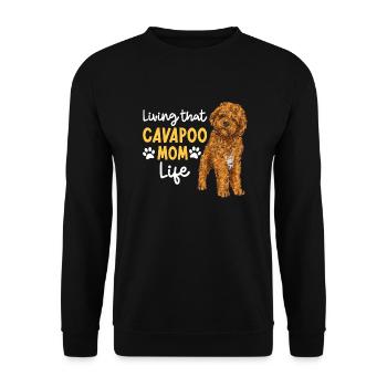 Cavapoo Cavoodle Capoodle Chien - Sweat-shirt Unisexe - noir - Devant - Alina (178cm) & Michal (187cm)