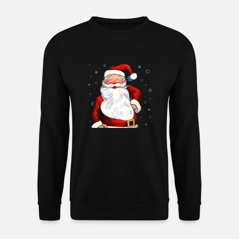 Schönes Bild Weihnachtsmann - Unisex Pullover - Schwarz