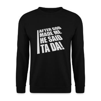 Après que Dieu m’ait fait - Sweat-shirt Unisexe - noir - Devant - Alina (178cm) & Michal (187cm)