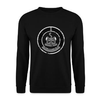 cats and tats Zitat - Unisex Pullover - Schwarz - Vorne - Alina (178cm) & Michal (187cm)