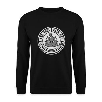 Citation de chats et de tats - Sweat-shirt Unisexe - noir - Devant - Alina (178cm) & Michal (187cm)