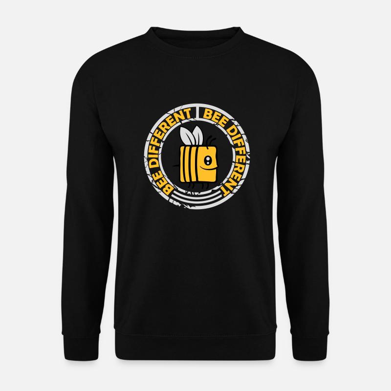 bee different saying quote - Unisex Sweatshirt - black
