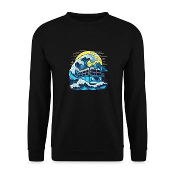Fusion du bus et du puits - Sweat-shirt Unisexe - noir - Devant - Alina (178cm) & Michal (187cm)