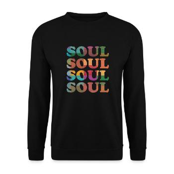Soul Music Retro - Unisex Sweatshirt - black - Front - Alina (178cm) & Michal (187cm)