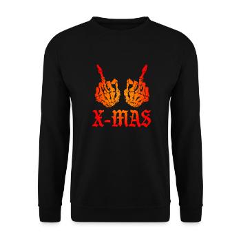 Fuck Christmas - Unisex Sweatshirt - black - Front - Alina (178cm) & Michal (187cm)