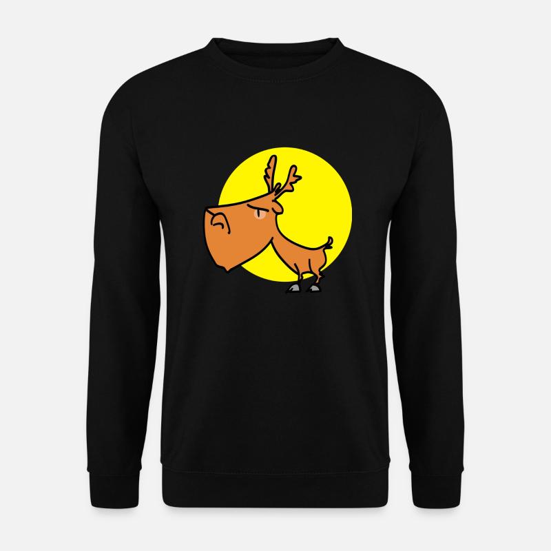 störrisches Rentier - Unisex Pullover - Schwarz