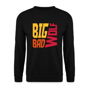 big bad wolf quote - Unisex Sweatshirt - black - Front - Alina (178cm) & Michal (187cm)