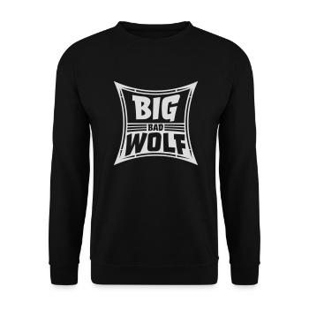 big bad wolf quote - Unisex Sweatshirt - black - Front - Alina (178cm) & Michal (187cm)