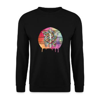 Fun Christmas Gift - Unisex Sweatshirt - black - Front - Alina (178cm) & Michal (187cm)