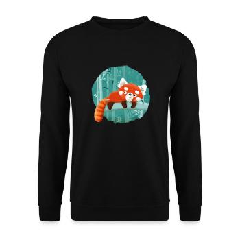Red panda - Unisex Sweatshirt - black - Front - Alina (178cm) & Michal (187cm)
