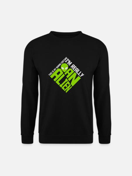 human costume alien quote - Unisex Sweatshirt - black