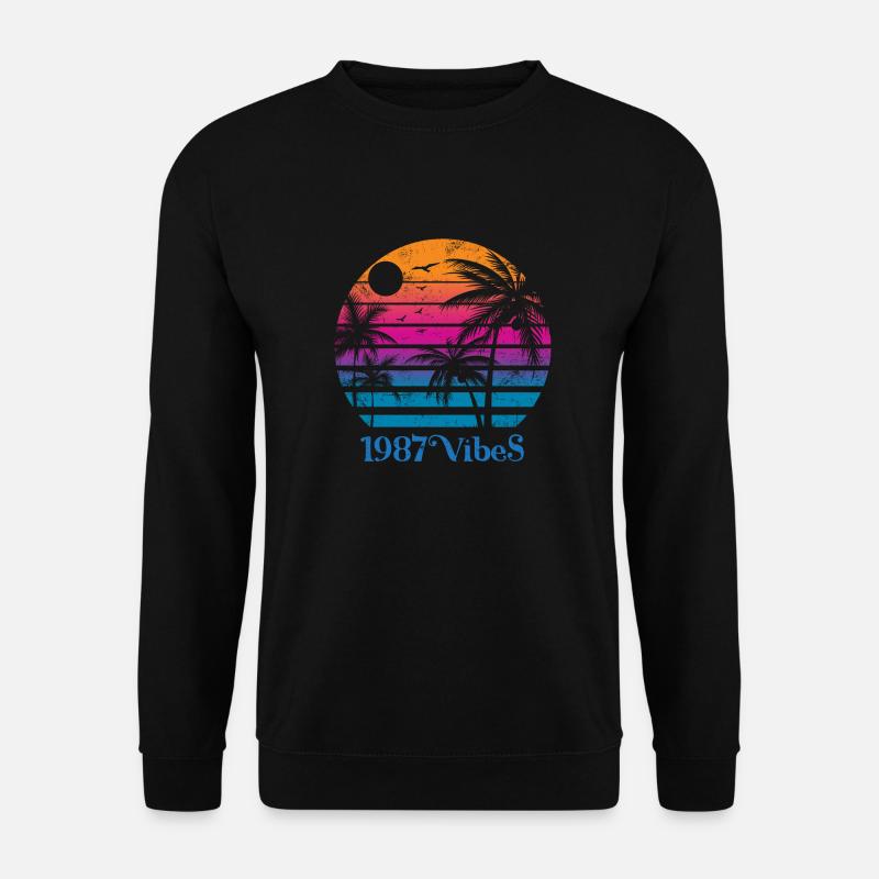 1987 Vibes - Unisex Pullover - Schwarz