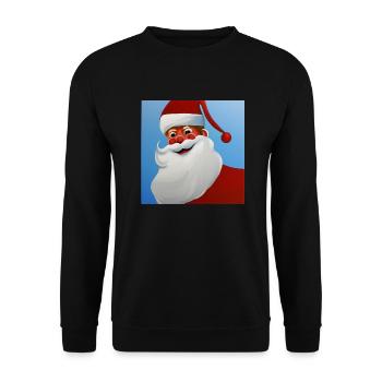 Weihnachtsmann - Unisex Pullover - Schwarz - Vorne - Alina (178cm) & Michal (187cm)