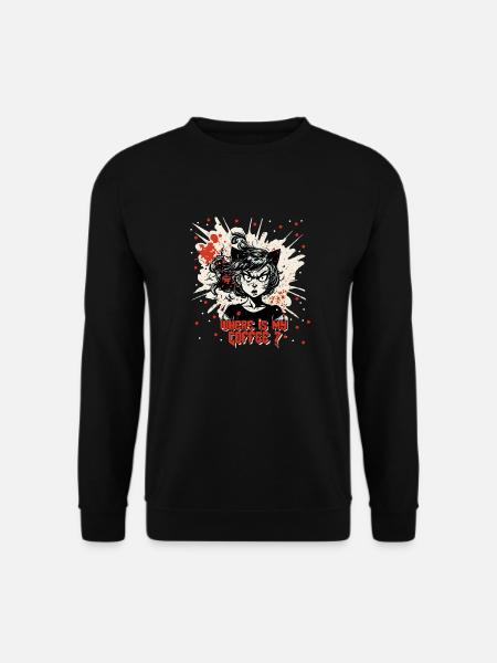 Trash Polka Où est mon café - Sweat-shirt Unisexe - noir