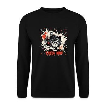 Trash Polka Crasy Mind - Unisex Sweatshirt - black - Front - Alina (178cm) & Michal (187cm)