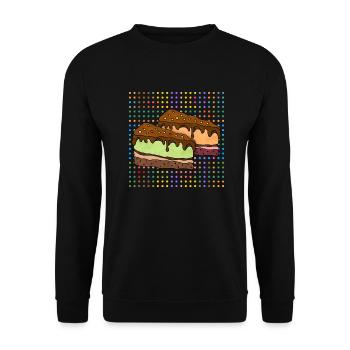 Cakes - Unisex Sweatshirt - black - Front - Alina (178cm) & Michal (187cm)