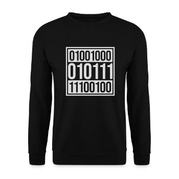 Langage de programme de code binaire - Sweat-shirt Unisexe - noir - Devant - Alina (178cm) & Michal (187cm)