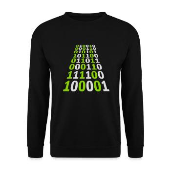 Binary Code Program Language - Unisex Sweatshirt - black - Front - Alina (178cm) & Michal (187cm)