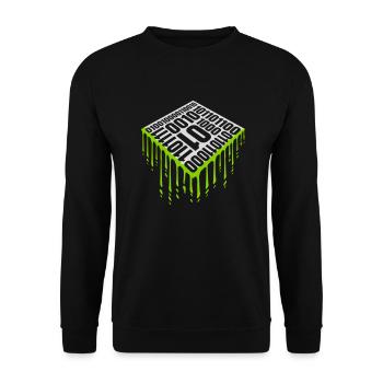 Langage de programme de code binaire - Sweat-shirt Unisexe - noir - Devant - Alina (178cm) & Michal (187cm)