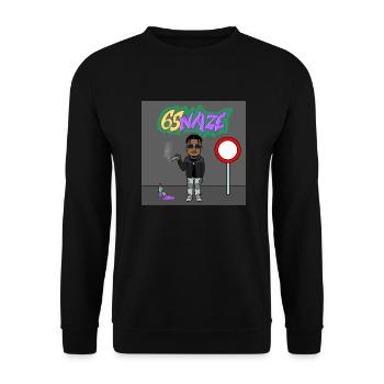 Relaxed HipHop design to chillout⚡🎤🔐 - Unisex Sweatshirt - black - Front - Alina (178cm) & Michal (187cm)