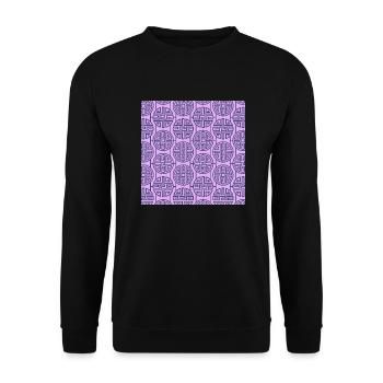 Chinese pattern - Unisex Sweatshirt - black - Front - Alina (178cm) & Michal (187cm)