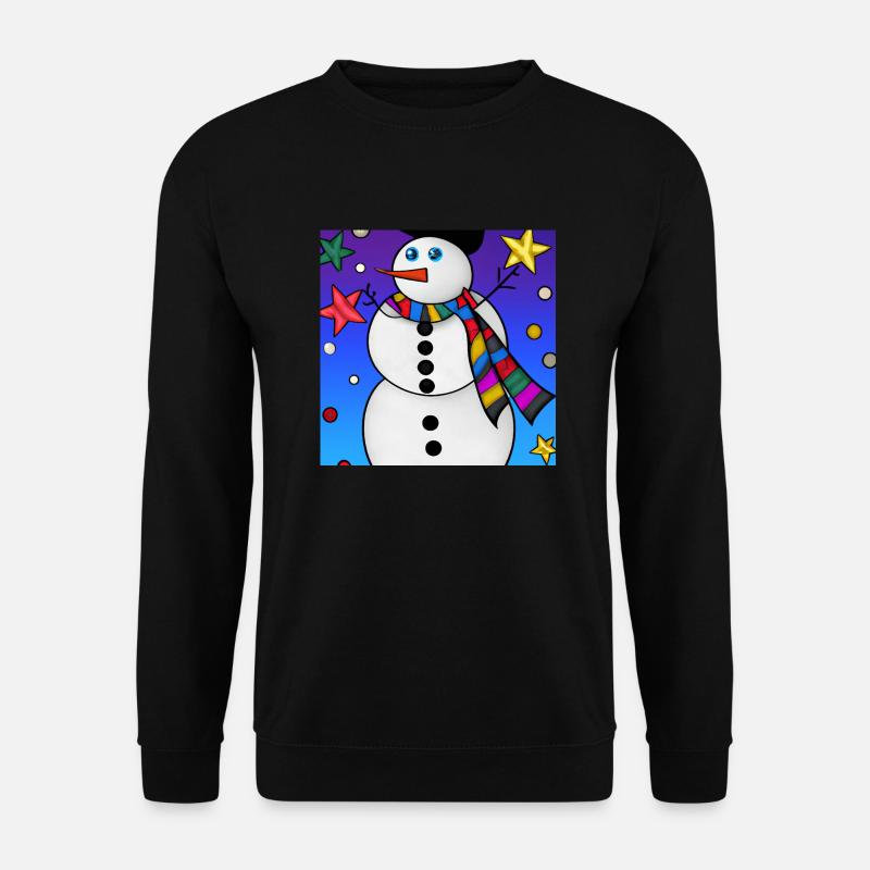 Schneemann - Unisex Pullover - Schwarz