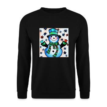 Bonhomme de neige - Sweat-shirt Unisexe - noir - Devant - Alina (178cm) & Michal (187cm)