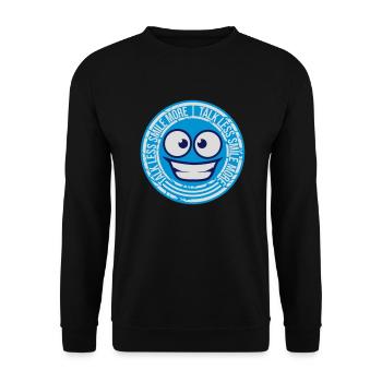 talk less smile more - Unisex Sweatshirt - black - Front - Alina (178cm) & Michal (187cm)