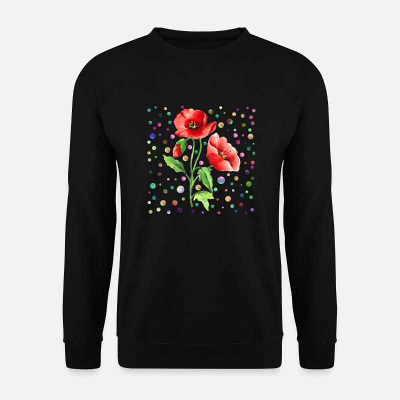 Blumen - Unisex Pullover - Schwarz