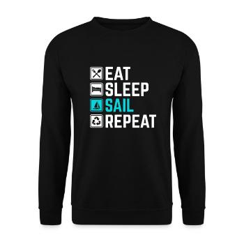 sailing sailing sailing boat - Unisex Sweatshirt - black - Front - Alina (178cm) & Michal (187cm)