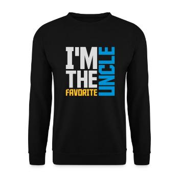 im the favorite uncle - Unisex Pullover - Schwarz - Vorne - Alina (178cm) & Michal (187cm)