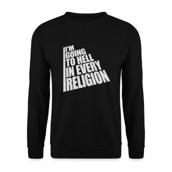 in going to hell - Unisex Sweatshirt - black - Front - Alina (178cm) & Michal (187cm)