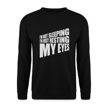 Citation Je ne dors pas - Sweat-shirt Unisexe - noir - Devant - Alina (178cm) & Michal (187cm)