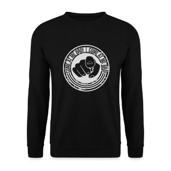 Viens à moi bro - Sweat-shirt Unisexe - noir - Devant - Alina (178cm) & Michal (187cm)