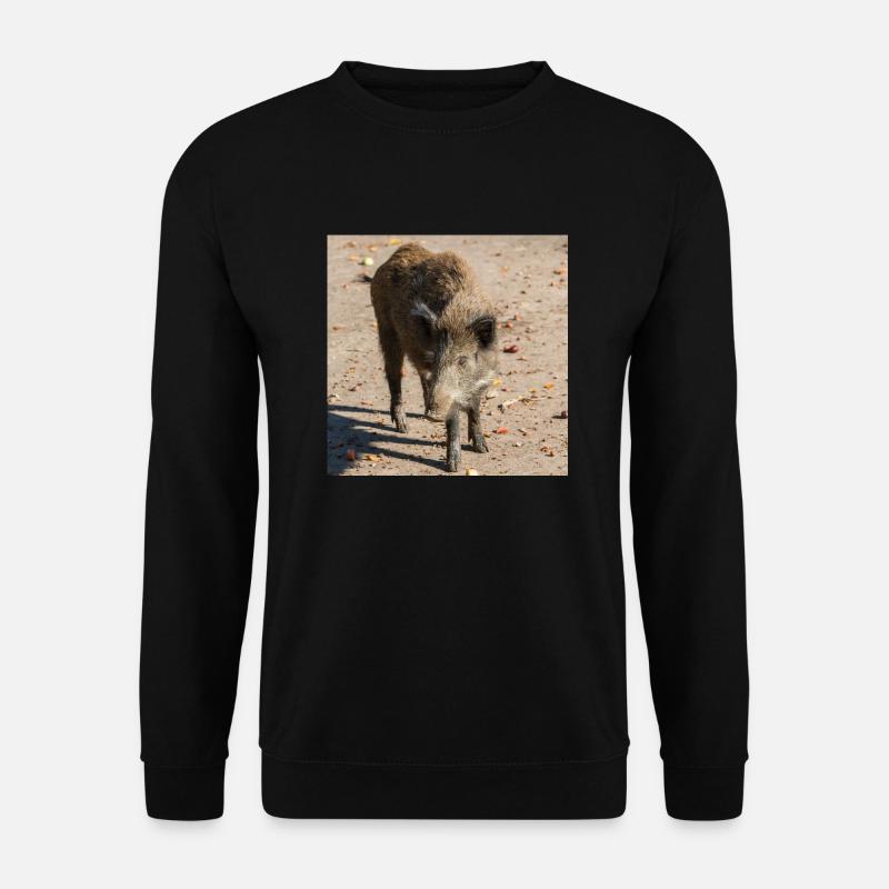 Wildschwein Sus scrofa - Unisex Pullover - Schwarz