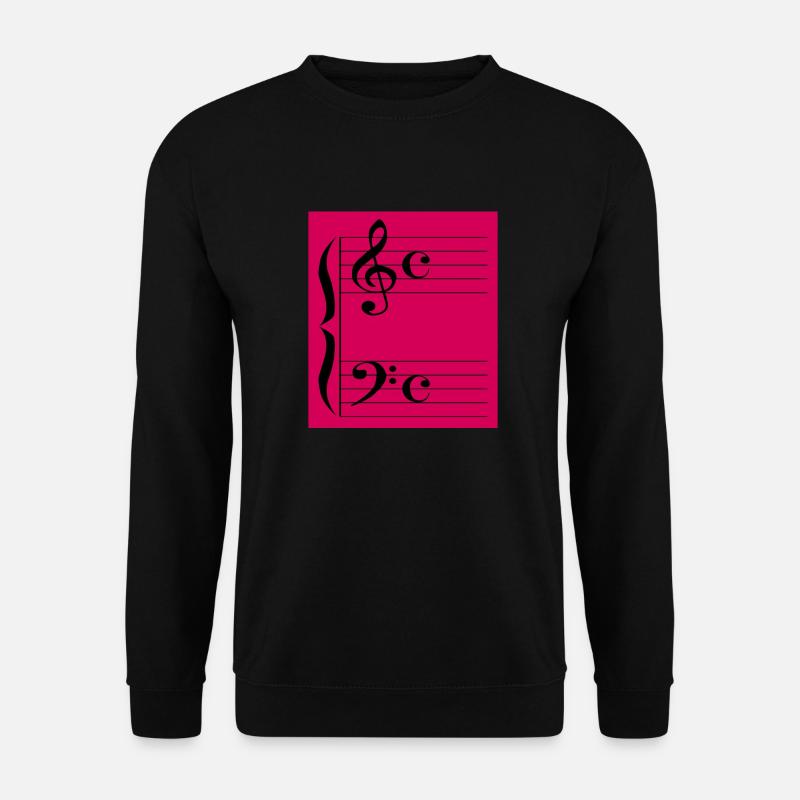 Musikalische Clefs - Unisex Pullover - Schwarz