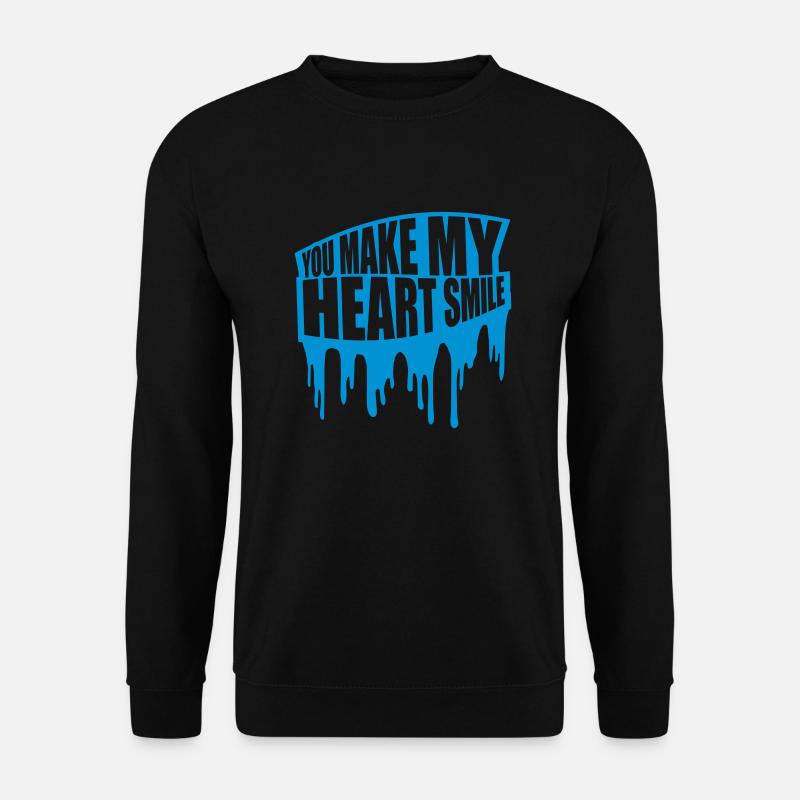 make my heart smile - Unisex Sweatshirt - black